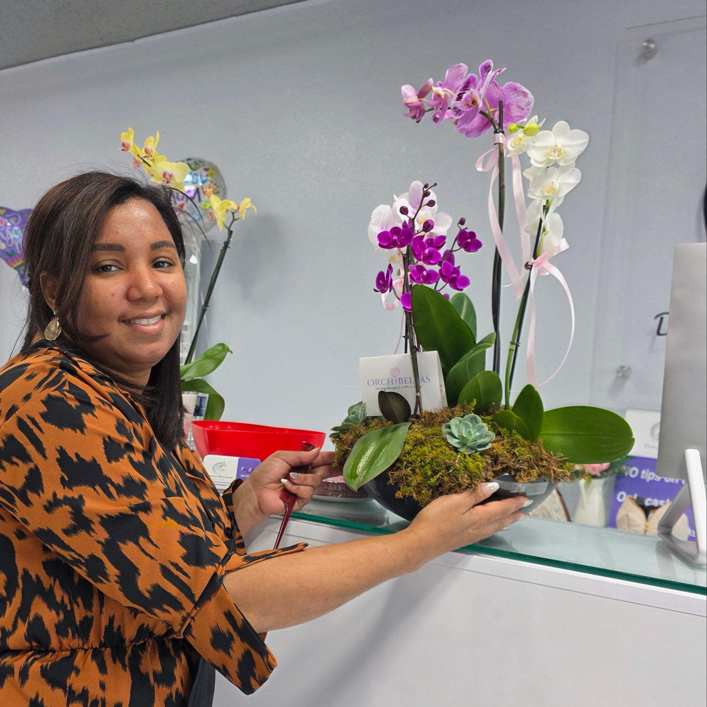 Purple Orchid Garden Arrangement