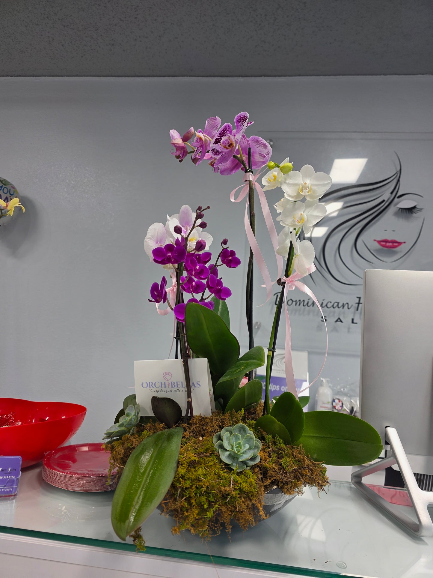 Purple Orchid Garden Arrangement